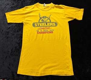 Men Small Vintage 1980s Pittsburgh Steelers Super Bowl Champions T-Shirt